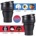 EASYXQ Collapsible Coffee Cup 16oz - Leak Proof BPA Free Silicone Folding Camping Cup for Hiking - Portable Travel Mug with Lid (Black) - Buy Online on GoSupps.com