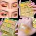 Yeweian Glitter Matte Eyeshadow Palette - 9 Color Shimmer Yellow & Brown Makeup Palette - Buy Online on GoSupps.com