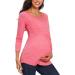 Love2Mi Women's Maternity Nursing Shirt - Layered Wrap Design in L-Pink S - Buy Online on GoSupps.com