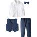 Mint Green Baby Boys Wedding Suit 3pcs Herringbone Tweed Outfit Set | 2-3 Years Blue - Buy Online on GoSupps.com