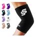 Sleeve Stars Elbow Compression Sleeve  Tendonitis Elbow Brace for Women & Men  Elbow Support for Pain & Arthritis  Tennis Elbow Sleeve  Arm Protector Wrap for Golf & Sports (S-XXL) (S: 7-8.5  Black) S: 7-8.5 Black