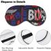 New York Style Grunge Geometric Sleep Mask Eye Cover for Sleeping Blindfold with Adjustable Strap Blocks Light Night Travel Nap for Men Women - Buy Online on GoSupps.com