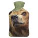 Bear Hot Water Bottle With Cover Plush Bed Bottle Hand Warmer For Adults And Children 26.5X15.3cm