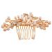 Mikinona Wedding Hair Accessories Rhinestone Hair Clips Hair Side Comb Wedding Hair Comb Hair Comb for Women Pearl Hair Comb Bridal Hair Comb Bride Hair Accessories Bride Hair Comb