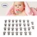 30 Pack Metal Pacifier Clips - Galvanized with Light Rust Protection for Teething - Exquisite Round Design - Buy Online on GoSupps.com