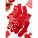 Chinese New Year Red Cotton Socks 3 Pairs Gift Box - Women's Fashion Sports Socks for Spring Festival Luck (Size 34-39) - Buy Online on GoSupps.com