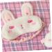 Lurrose Bunny Ears Silk Eye Mask - Fluffy Bunny Stuffed Animal Design | Plush Sleep Mask for Girls - Portable & Cute Travel Eye Cover - White 02 - Buy Online on GoSupps.com