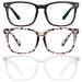 konqkin 3-Pack-Blue-Light-Blocking-Glasses-Women & Men Computer Gaming Glasses Computer Screen Filter Glasses Anti Headache Eye Strain Glasses Lightweight Eyeglasses for TV Phone 1-black+transparent+leopard