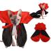 Halloween Pet Costume Dog Costume Cat Costume Dog Cape Costume Halloween Pet Cloak Interesting Dog Witch Costume for Small Medium Cats Dogs for Halloween Party