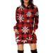 Hoodie Women Christmas Print Long -sleeved hoodies Long -sleeved long -sleeved sweatshirts dress hoodie with pocket top long -sleeved shirt oversize long -sleeved blouse dresses top jumper elegant mini dress red l
