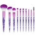 Glitter-make-up brush set-10 piece of professional make-up brush set cosmetic brush eyes shadow Face brush Eyelin make-up brush set made of acrylic size violet