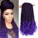 Box Braids Crochet Hair Crochet Braids Box Braids Curly Ends Curly Crochet Hair 18 Inch 5 Packs Goddess Senegalese Twist Crochet Hair Synthetic Hair Extensions for Women(1B/Purple) 1B/Purple 18 Inch (Pack of 5)
