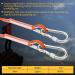 Enjohos 8mm Climbing Rope - Heavy-Duty Safety Rope with Screw Carabiner | 10m for Hiking Mountaineering Camping & Tree Climbing - 950kg Load Capacity (Orange) - Buy Online on GoSupps.com