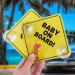 Cobee Baby on Board Car Warning Signs 2 Pcs - 5x5 Safety Car Sign with Double Suction Cups - Reusable Style-B Baby in Car Sticker - Buy Online on GoSupps.com