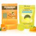 2 Pack Turmeric Soap Bar for Face 60 Pads Turmeric Exfoliating Pads Turmeric Face Soap Vitamin B5 Lemon Turmeric Pads for Face and Body Cleanse and Moisturize Acne and Scars