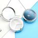 Round Pill Box - White Boat on Blue Sea Print | 3 Compartment Portable Pill Organizer | Decorative Metal Pocket Medicine Case - Style 33 - Buy Online on GoSupps.com
