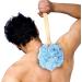Shower Loofah Bath Sponge Set with Back Scrubber and Shower Brush - Body Exfoliating Spa Set for Men & Women - Blue & Pink 2 Piece - Buy Online on GoSupps.com