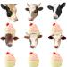 Kid's Cow Themed Happy Birthday Cupcake Toppers 18-PC Set - This is a great cow themed birthday party Moo party western cowboy party or baby shower party decoration - SugarGera