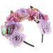 Mikinona Artificial Flower Headband Boho Decor Gothic Accessories Decorative Headband Cosplay Headbands for Women Prom Headbands for Women Flower Headpiece Tea Party Headband Fabric