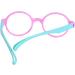 Children's Blue Light Filter Glasses - UV Block TR90 Round Frame for Girls + Anti-Slide Tape & Pink Glasses Case - Buy Online on GoSupps.com