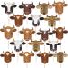 KIWILEPI Dessert Cupcake Toppers Cow Print Farm Birthday Decorations Western Cowboy and Cowgirl Theme 1st Wild West Rodeo Bday Party Supplies Highland Cow Decor Farm Animal Baby Shower Bull Riding Cute Cow 18 18.0
