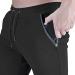 GANSANRO Men's Slim Fit Jogger Sweatpants with Zipper Pockets - Black Large - Buy Online on GoSupps.com