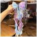 Hair Clips Cute colorful chiffon bow ribbon hairpin sweet hair accessories headband hairpin Blue Hair Clips (Size : 10)