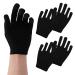 Lurrose 12 pairs eczema gloves black cotton gloves cloth gloves jewelry inspection gloves for dry skin moisturizing size L (black)