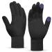 Winter gloves touchscreen gloves finger gloves and windproof winter gloves Elastic Stulpe thermofutter wool gloves for cold weather collapse for women and men black m black