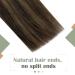 LAAVOO EZ WEFT Human Hair Extensions - Brown Ombre Microbeads Balayage #2/8/2 12 Zoll Width 55cm 50g - Real Hair for Seamless Style - Buy Online on GoSupps.com