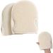 Buy 2-Piece Peeling Gloves & Shower Sponge Set | Hemp & Linen Body Scrub Tools - Double-Sided Massage for Exfoliation - Beige - Buy Online on GoSupps.com