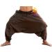 SARJANA HANDICRAFTS Men's Cotton Harem Yoga Pants - Brown | One Size Genie Boho Baggy Style - Buy Online on GoSupps.com