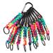 10 pieces of carabiner with screw cap mini carabiner keychain lanyard clip ring braided lanyard usefulness ring hook outdoor lanyard key rings for men women