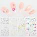 Lusofie Flower Nail Stickers 5D Embossed Nail Art Stickers Colorful Nail Flower Stickers Nail Decals Nail Stickers for Nail Art Self Adhesive Nail Supplies for Women Girls - Buy Online on GoSupps.com