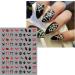 Halloween Nail Stickers 12 Sheets Self-Adhesive Nail Decal Pumpkin Ghosts Star Nail Art Decoration Design Supplies - Buy Online on GoSupps.com