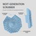 Antimicrobial Silicone Body Scrubber for Sensitive Skin - Eco Friendly Exfoliating Shower Brush (Blue) - Buy Online on GoSupps.com