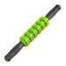 Relaxdays massage roller with handle trigger point self-massage muscle fascia roller neck back legs black-green 1 piece