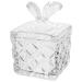Healeved Glass Dappen Monomer Dish Square Crystal Acrylic Nail Cup with Butterfly Lid Acrylic Liquid Powder Dappen Bowl Dish Nail Manicure Tool