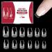 500 pieces of false nail tips 12 sizes half-matted nail tips short nail tips for gluing nail art starter DIY half-matted short circuit circuit court 500PCs