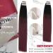 Moresoo 12 Black Ombre to Red Tape in Hair Extensions - 100% Real Human Hair - 20 Pieces/30g - Balayage Black #1B/99J - Buy Online on GoSupps.com