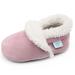 Dotty Fish Suede Baby Slippers. Warm Fleece Lined. Infant Toddler Shoes. Non-Slip Soft Sole. Boys Girls. 0-6 Months - 5-6 Years 2-3 Years Soft Pink