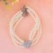 Balacoo 4 Row Pearl Necklace with Rhinestone Heart Charm for Pets - Size M - Buy Online on GoSupps.com