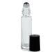 Vivaplex 24 Clear 10ml Glass Roll-on Bottles with Stainless Steel Roller Balls + 3 Droppers - Buy Online on GoSupps.com
