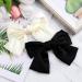 Silk Hair Loops for Women & Girls - Cute 2-Piece Set | White & Black Hair Bands & Clips - Stylish Hair Accessories - Buy Online on GoSupps.com