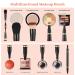 Two 4-in-1 Travel Makeup Brush Set with Case - Double Ended Professional Brushes for Foundation Blush Eyeshadow and Concealer - Portable Mini Makeup Gift Idea - Buy Online on GoSupps.com
