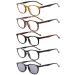 Eyekepper 5-Pack Spring Hinges80 Reading Glasses Includes Sun Readers +2.25 5 Pcs Mix 2.25 Diopter