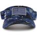 USA American Flag Embroidered Polyester Visor Hat - Digital Blue Camo | Trendy Apparel Shop - Buy Online on GoSupps.com