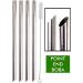 CocoStraw 4 Point END Boba Straw Stainless Steel Extra Wide 1/2" x 9.5" Long Tapioca Pearl Bubble Tea Thick Fat - CocoStraw Brand - Buy Online on GoSupps.com