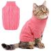 Pet cat dog sweater winter warm dog cat sweater clothing pet mantle puppy sweater clothing for small medium -sized dogs pet sweater pink xs xs rosa