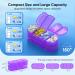 Weekly Travel Pill Organizer - Double-Sided 2/3/4 Times a Day | Portable Pill Box for Vitamins Medication & Fish Oils (2PC Purple) - International Shipping Available - Buy Online on GoSupps.com
